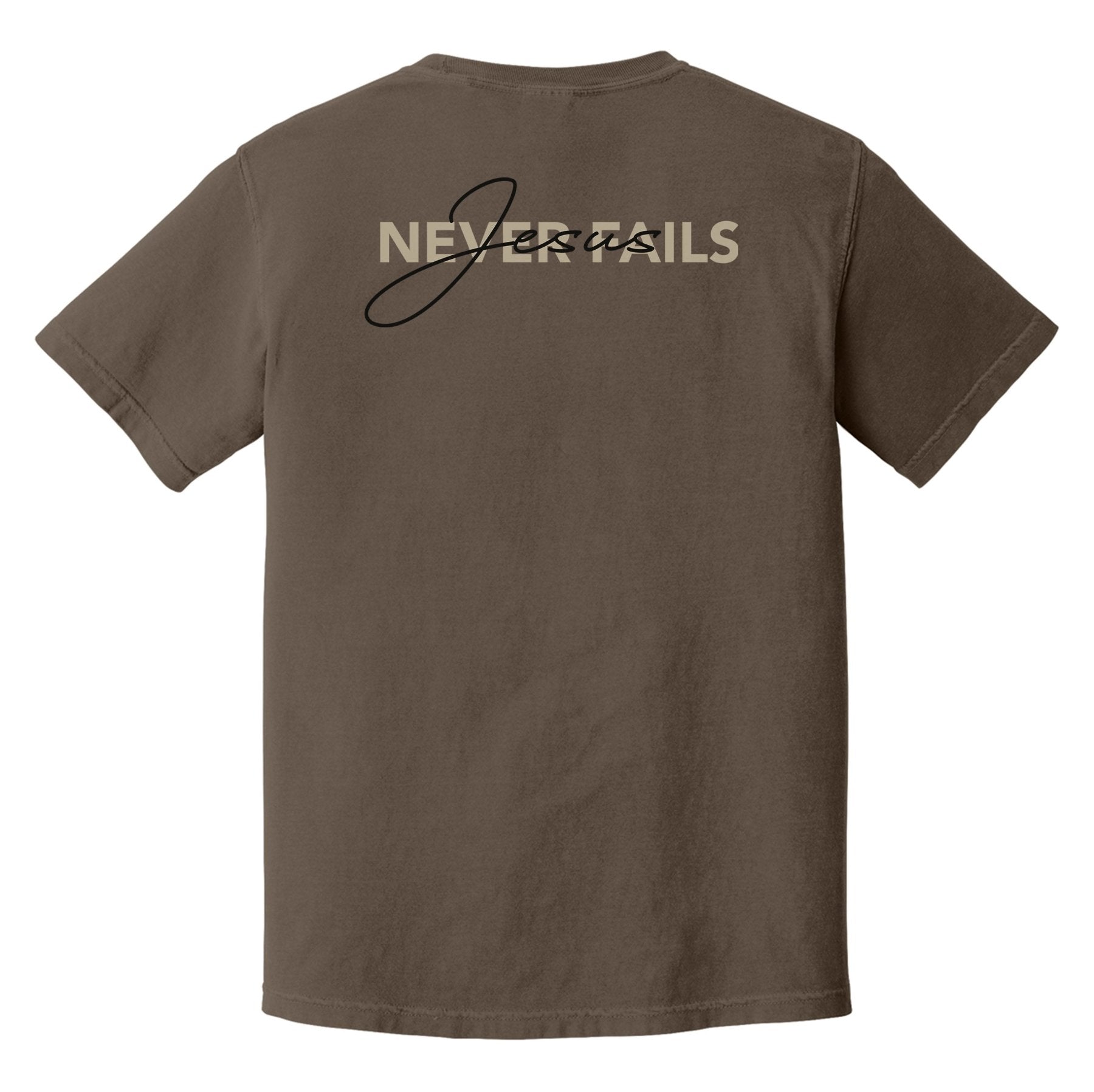 Jesus Never Fails Heavyweight Tee - Small - Shirt