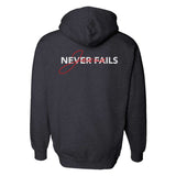 Jesus Never Fails Hoodie - Small - Hoodie
