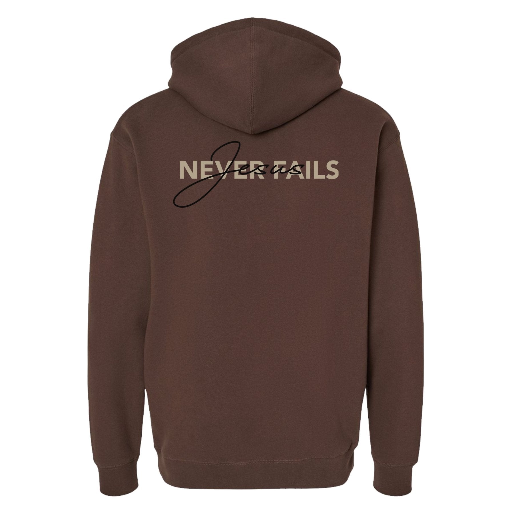 Jesus Never Fails Hoodie - Small - Hoodie