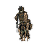 K9 Military Sticker - 4" - Sticker