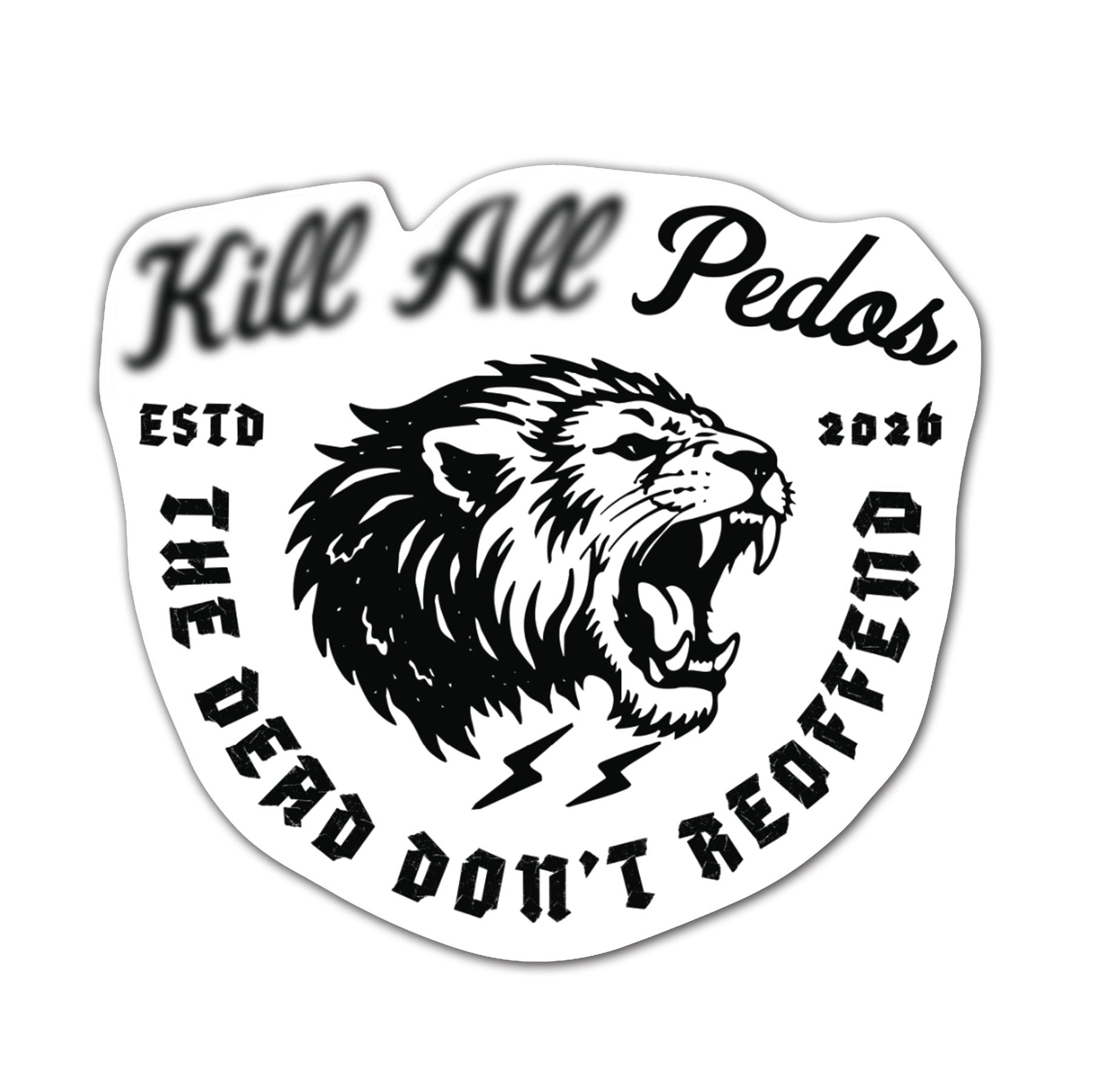KAP Lion Dead Don't Re - Offend Sticker - 4" - Sticker
