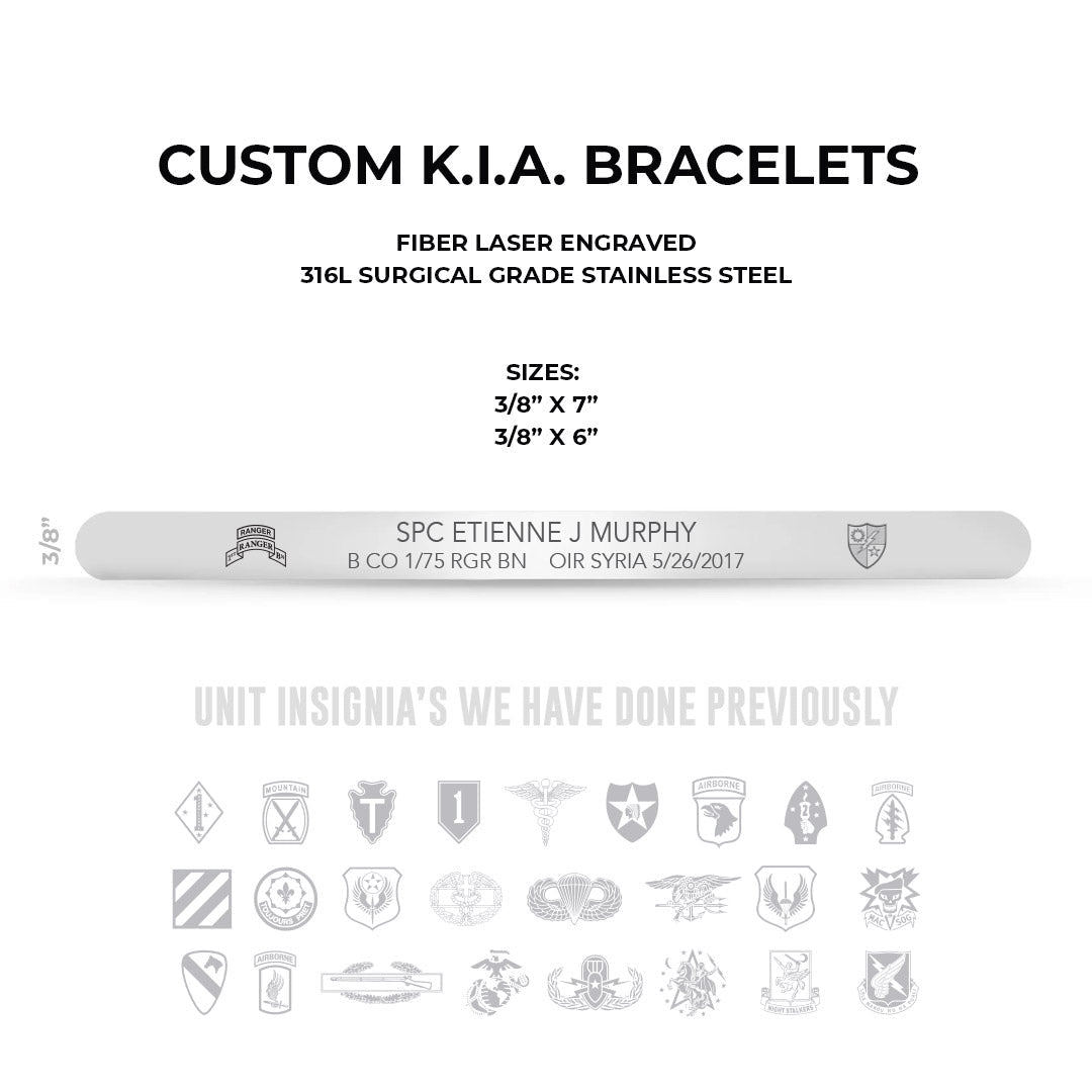 KIA - Stainless Steel Bracelet - 9.5mm x 7" - Bracelet
