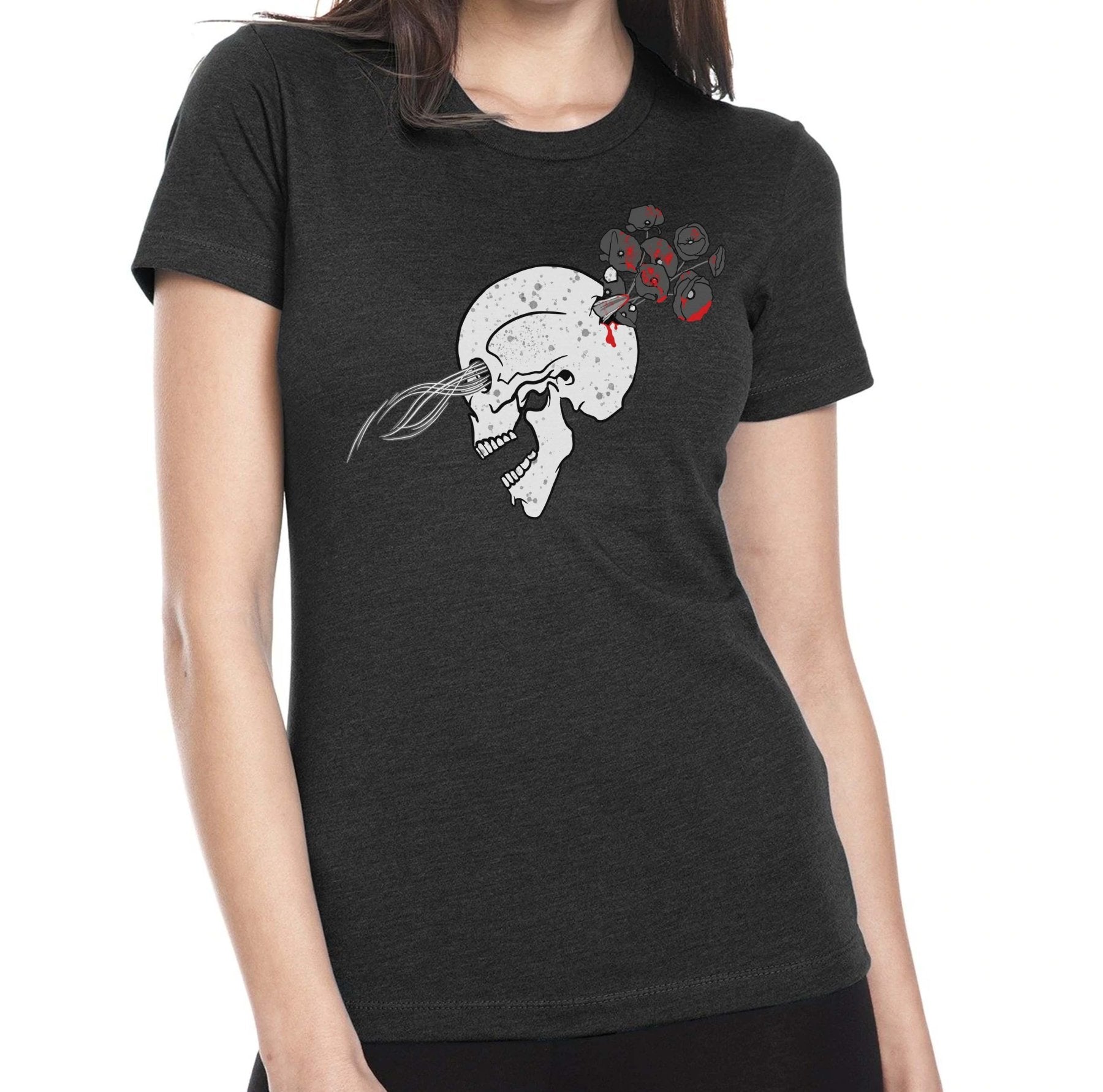 Ladies Beautiful Mist Sniper Skull - Small - Shirt