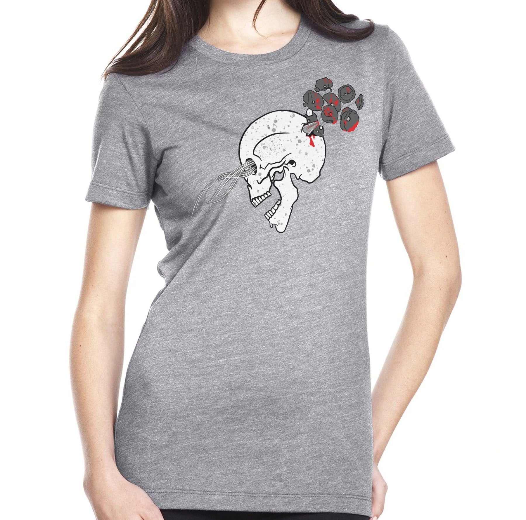 Ladies Beautiful Mist Sniper Skull - Small - Shirt