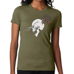 Ladies Beautiful Mist Sniper Skull - Small - Shirt