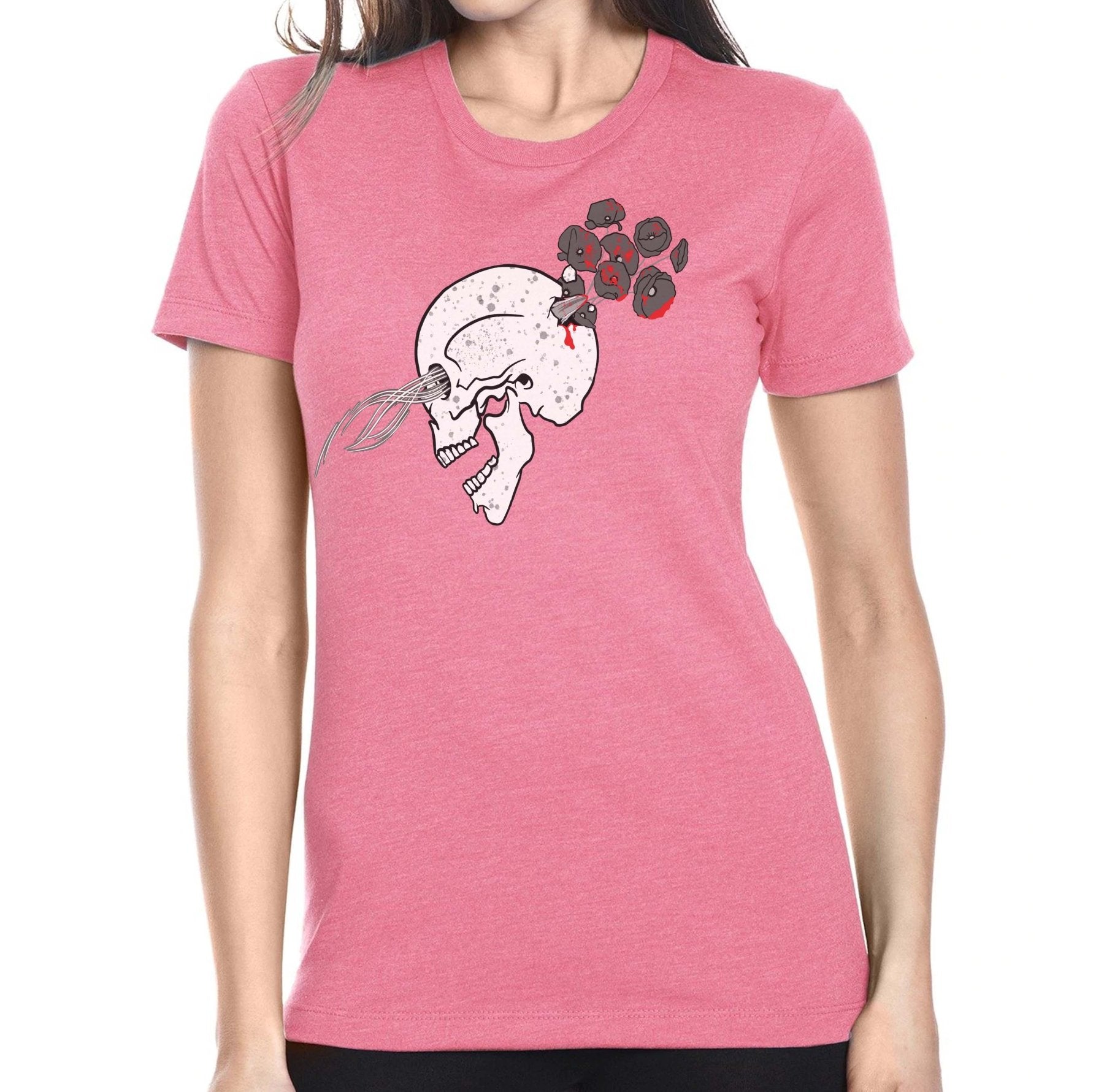 Ladies Beautiful Mist Sniper Skull - Small - Shirt