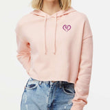 Ladies DUI Heart Crop Hoodie - XS - Hoodie