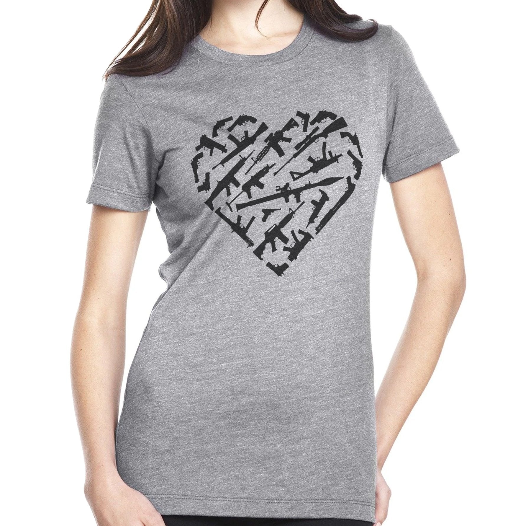 Ladies Heart Guns Tee - Small - Shirt