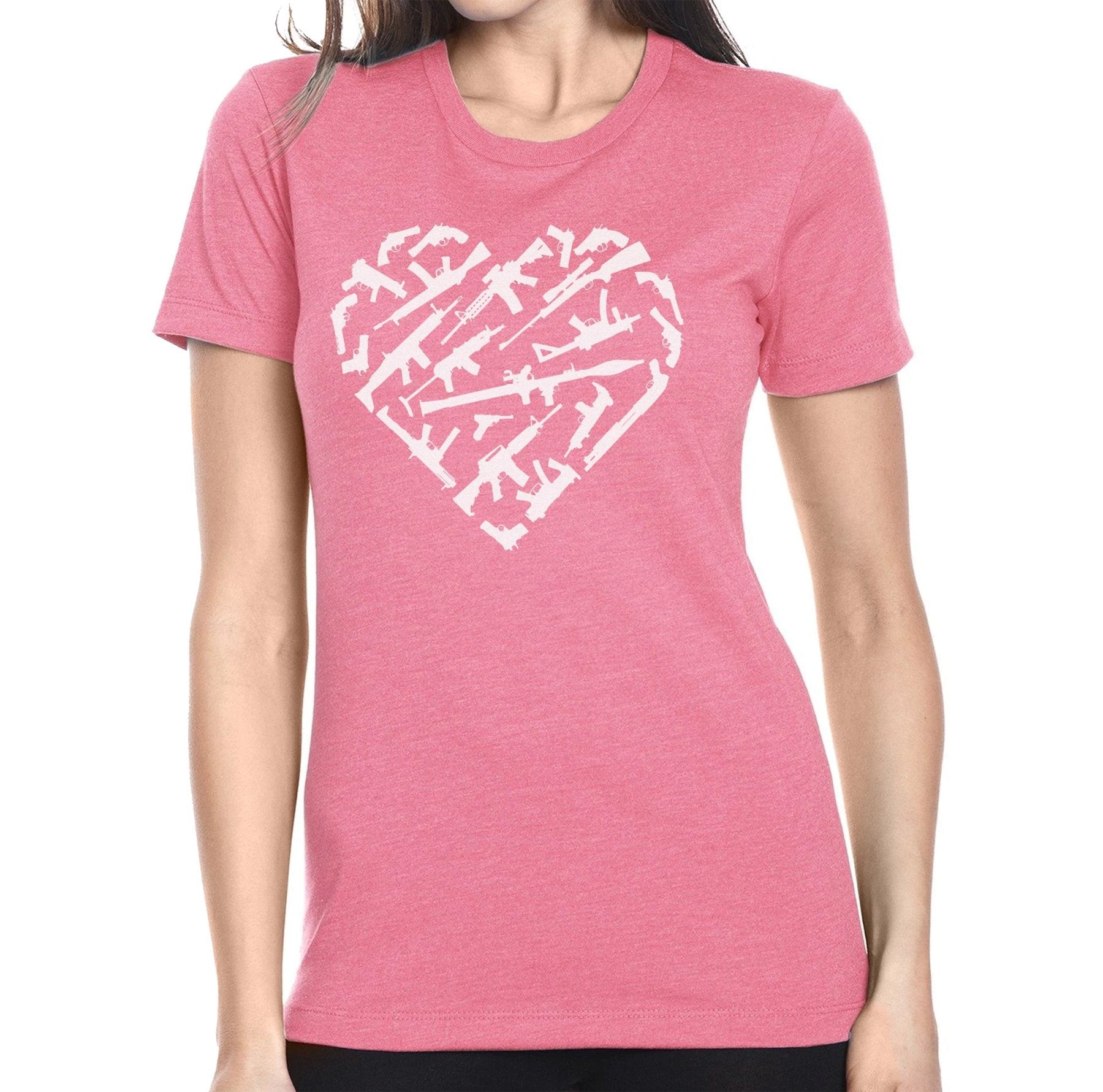 Ladies Heart Guns Tee - Small - Shirt