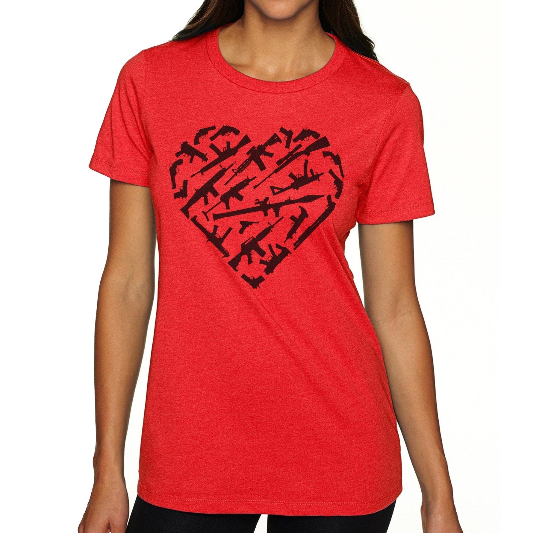 Ladies Heart Guns Tee - Small - Shirt