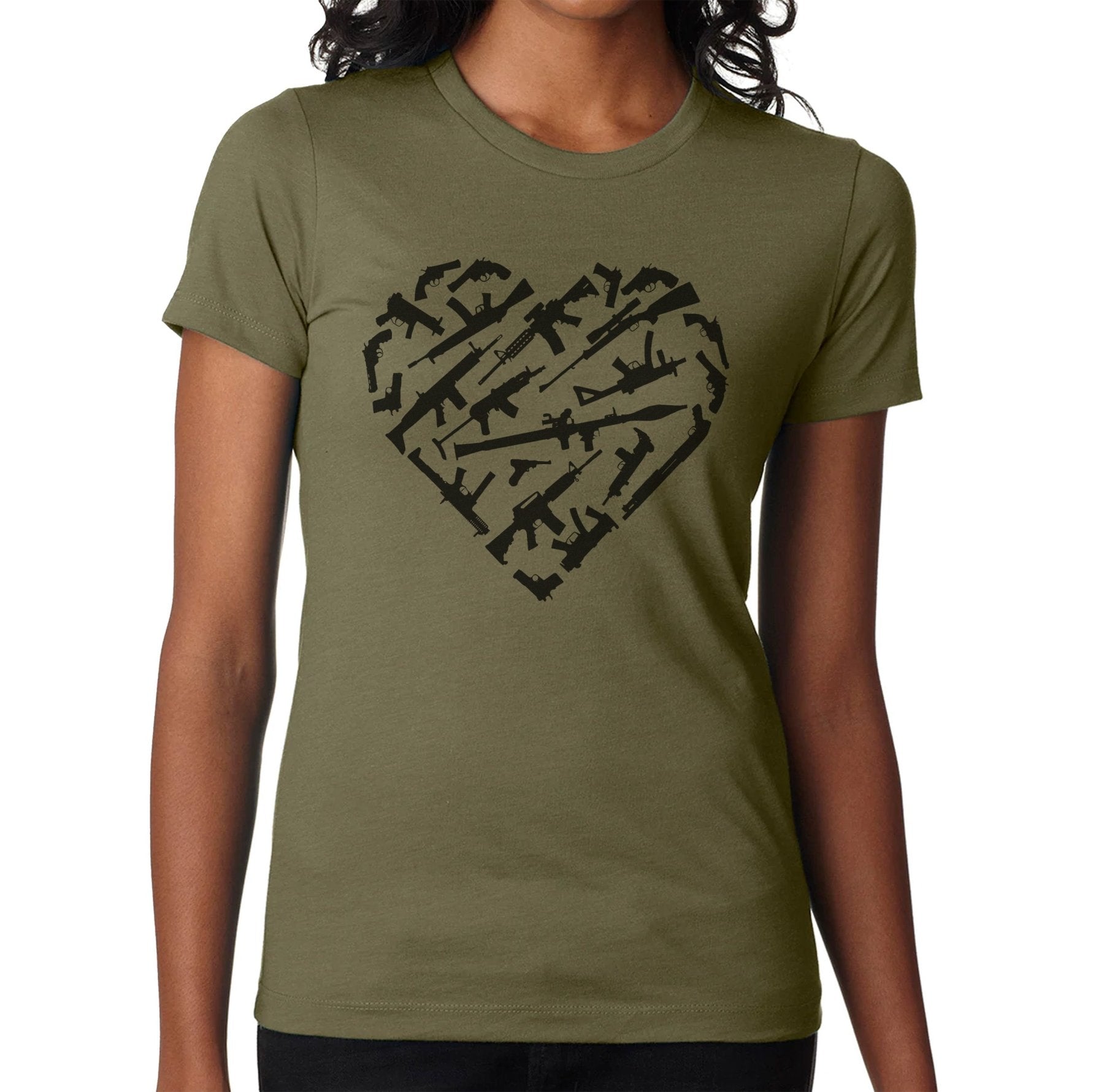 Ladies Heart Guns Tee - Small - Shirt