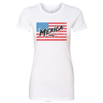 Ladies Merica 1776 Flag - Small - Shirt