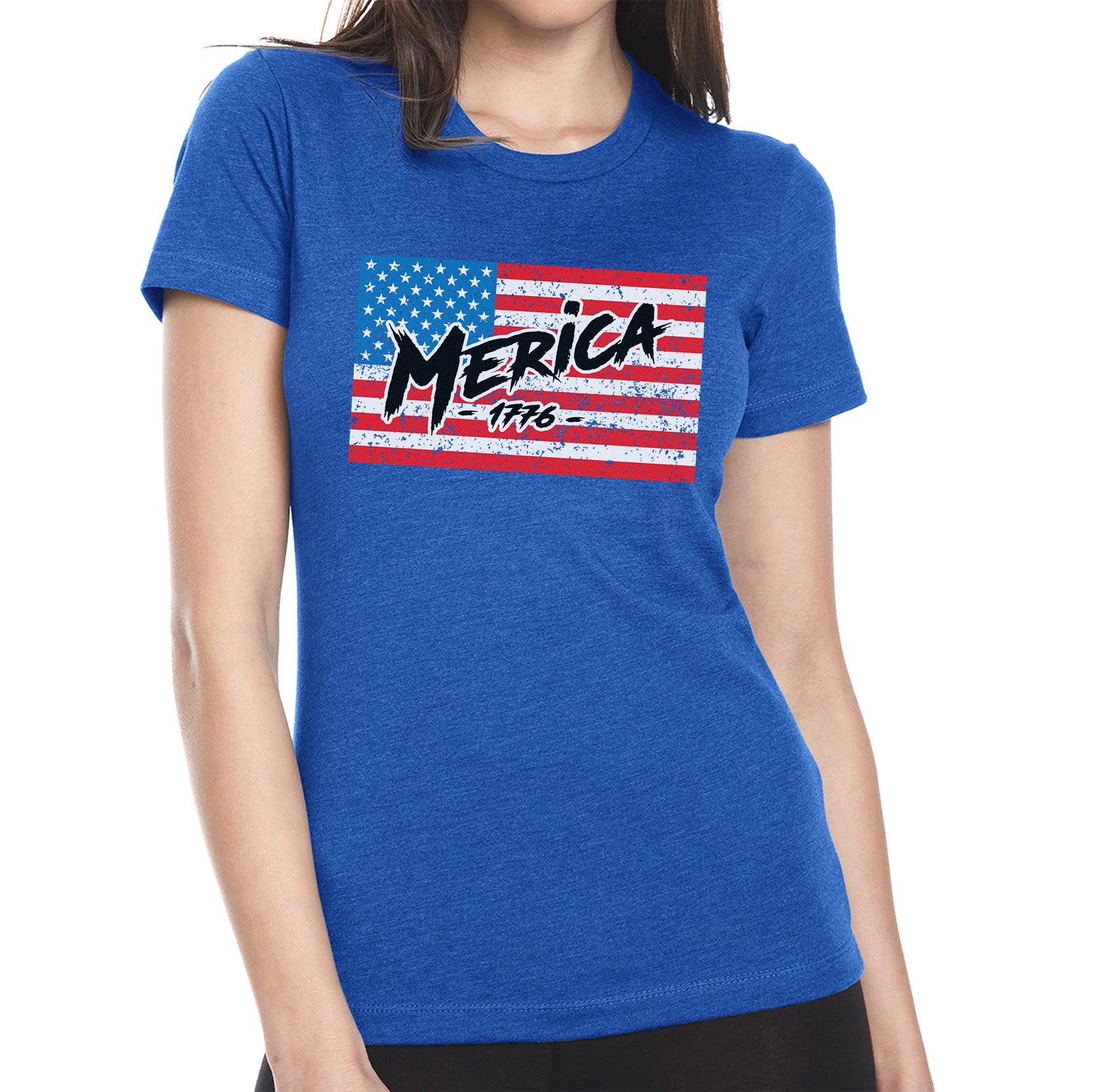 Ladies Merica 1776 Flag - Small - Shirt