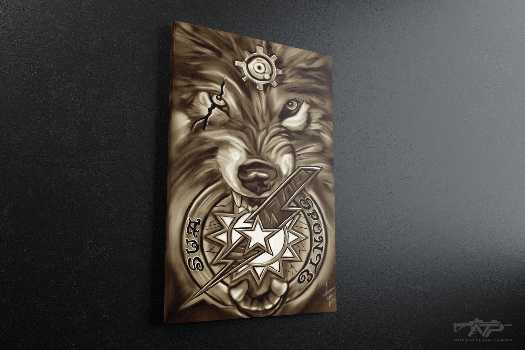 Lance Sua Sponte Wolf Canvas - Stretched Canvas - Canvas