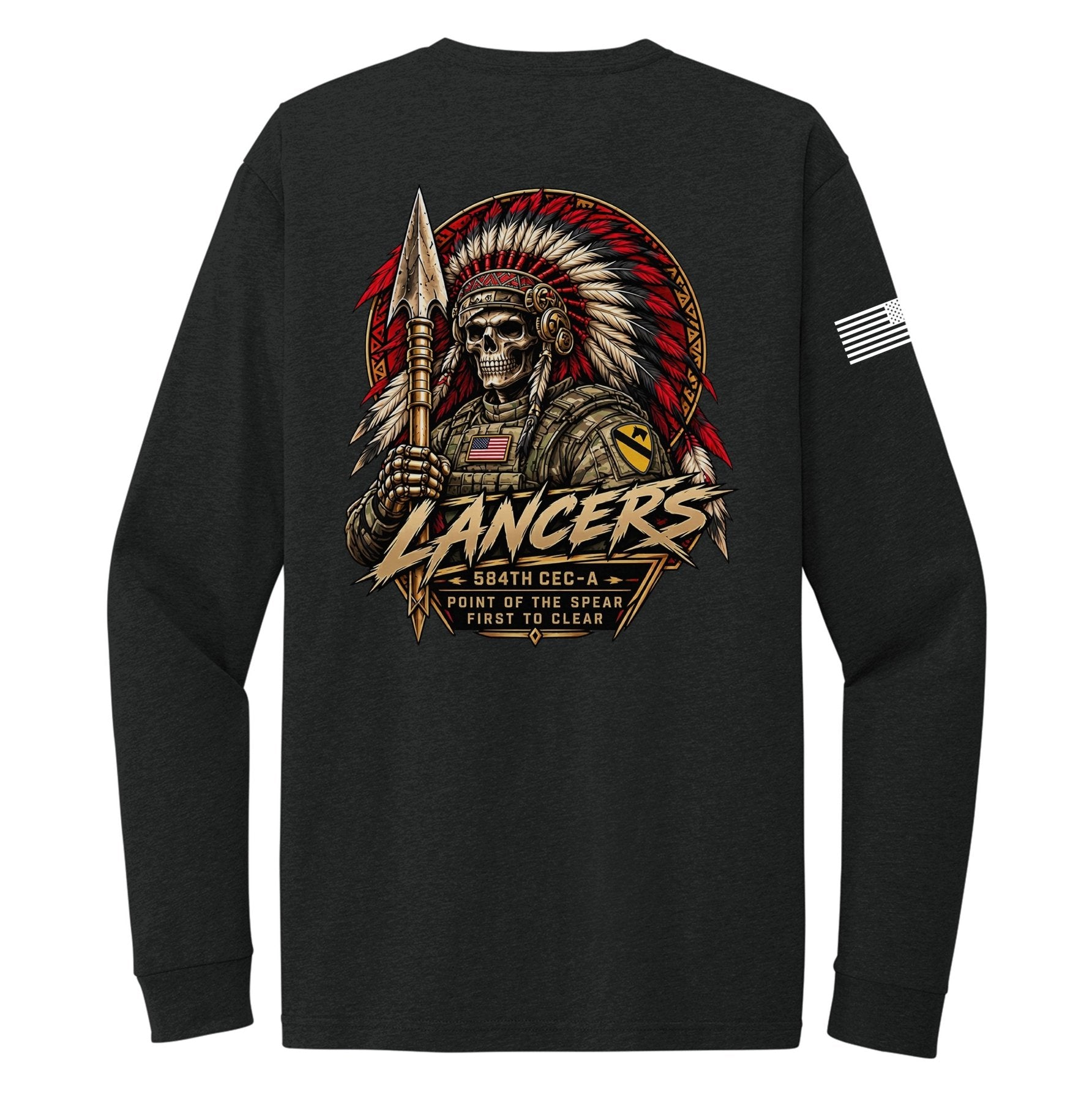 Lancers 584th CEC 3BEB 1CAV Long Sleeve - Small - Private Shirt