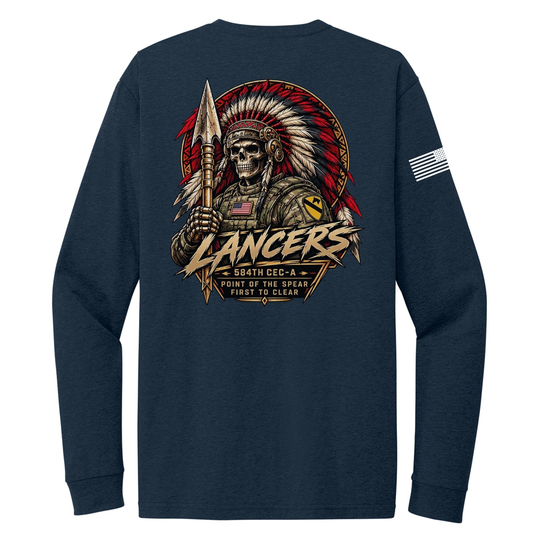 Lancers 584th CEC 3BEB 1CAV Long Sleeve - Small - Private Shirt