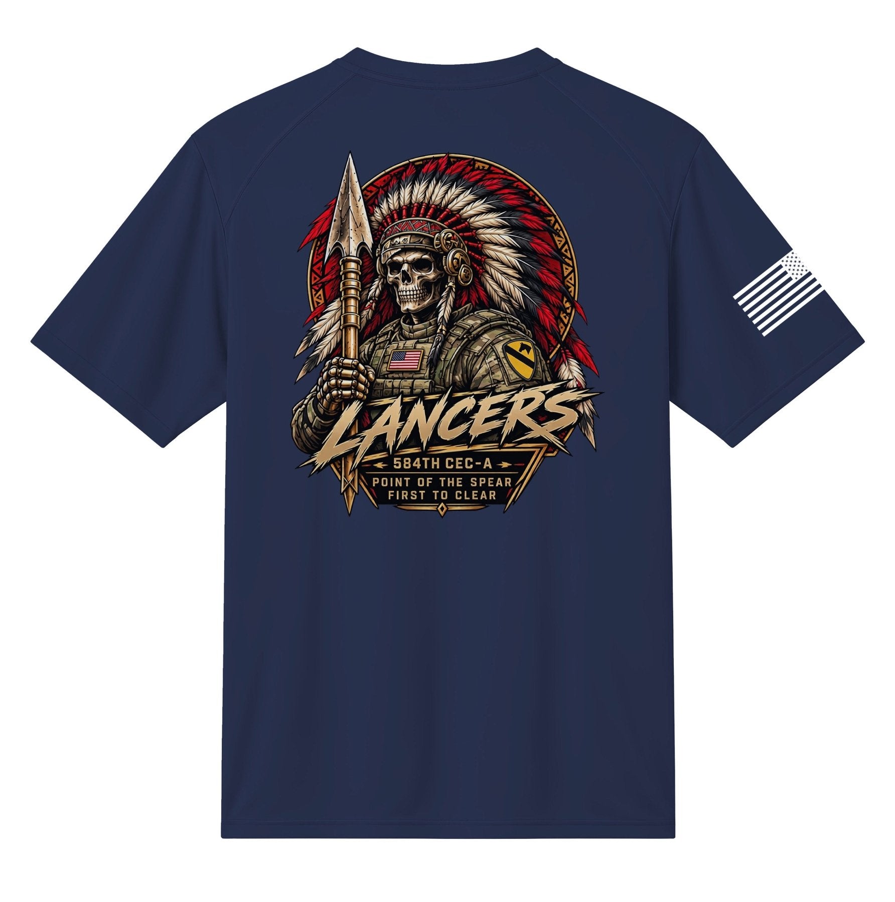 Lancers 584th CEC 3BEB 1CAV Performance Tee - Small - Private Shirt