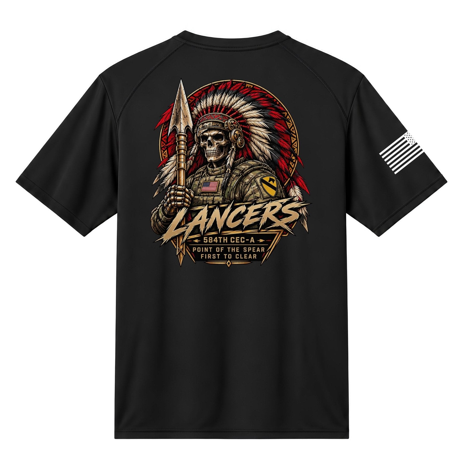 Lancers 584th CEC 3BEB 1CAV Performance Tee - Small - Private Shirt