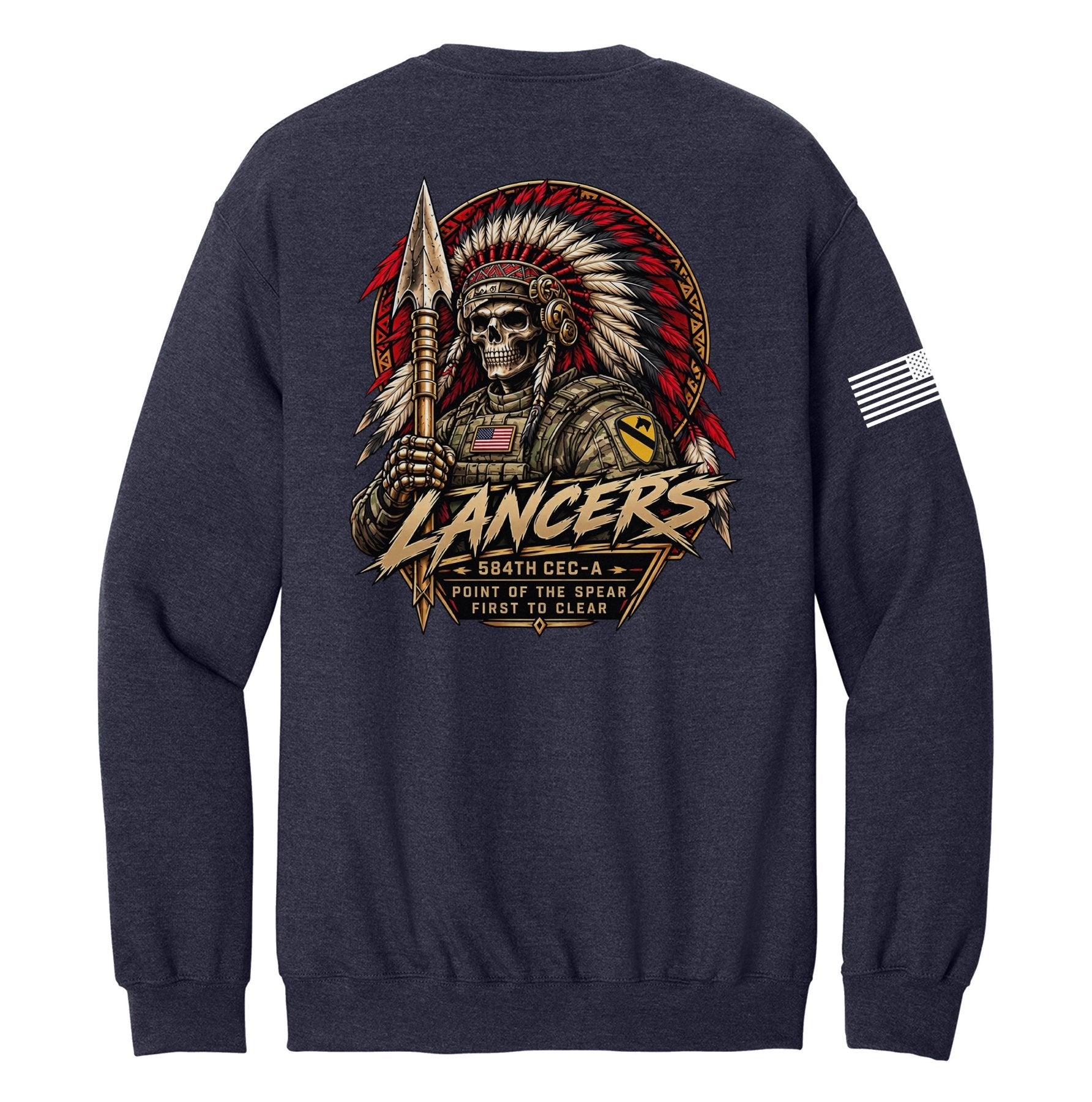 Lancers 584th CEC 3BEB 1CAV Sweatshirt - Small - Private Hoodie