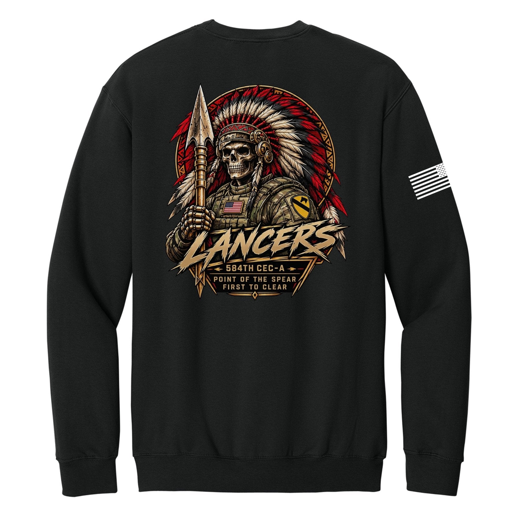Lancers 584th CEC 3BEB 1CAV Sweatshirt - Small - Private Hoodie