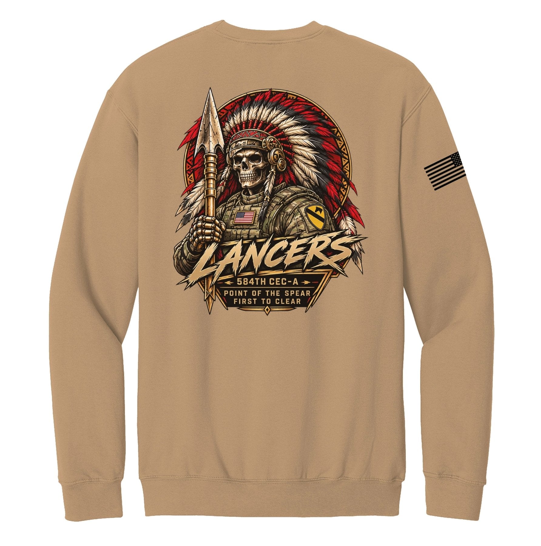 Lancers 584th CEC 3BEB 1CAV Sweatshirt - Small - Private Hoodie