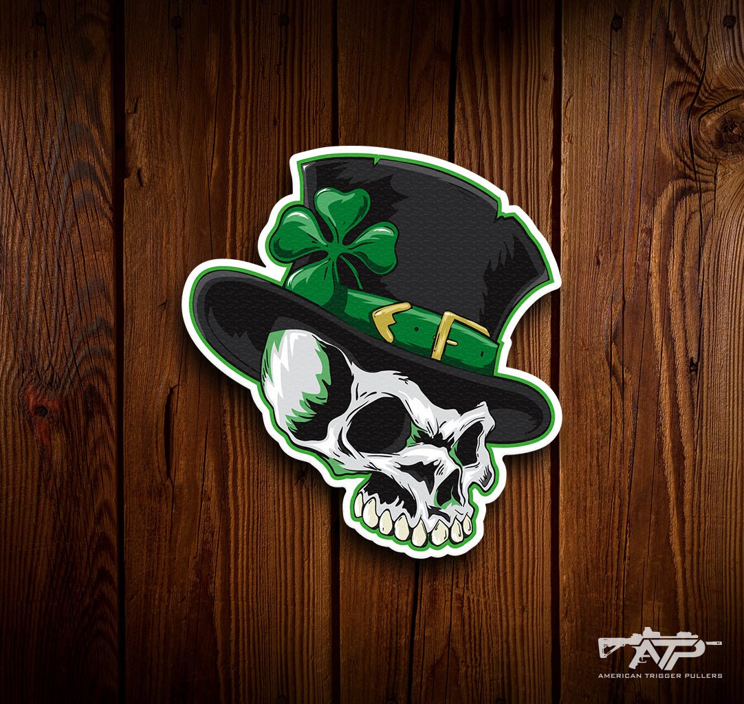 Leprechaun Skull Sticker - 3" - Sticker