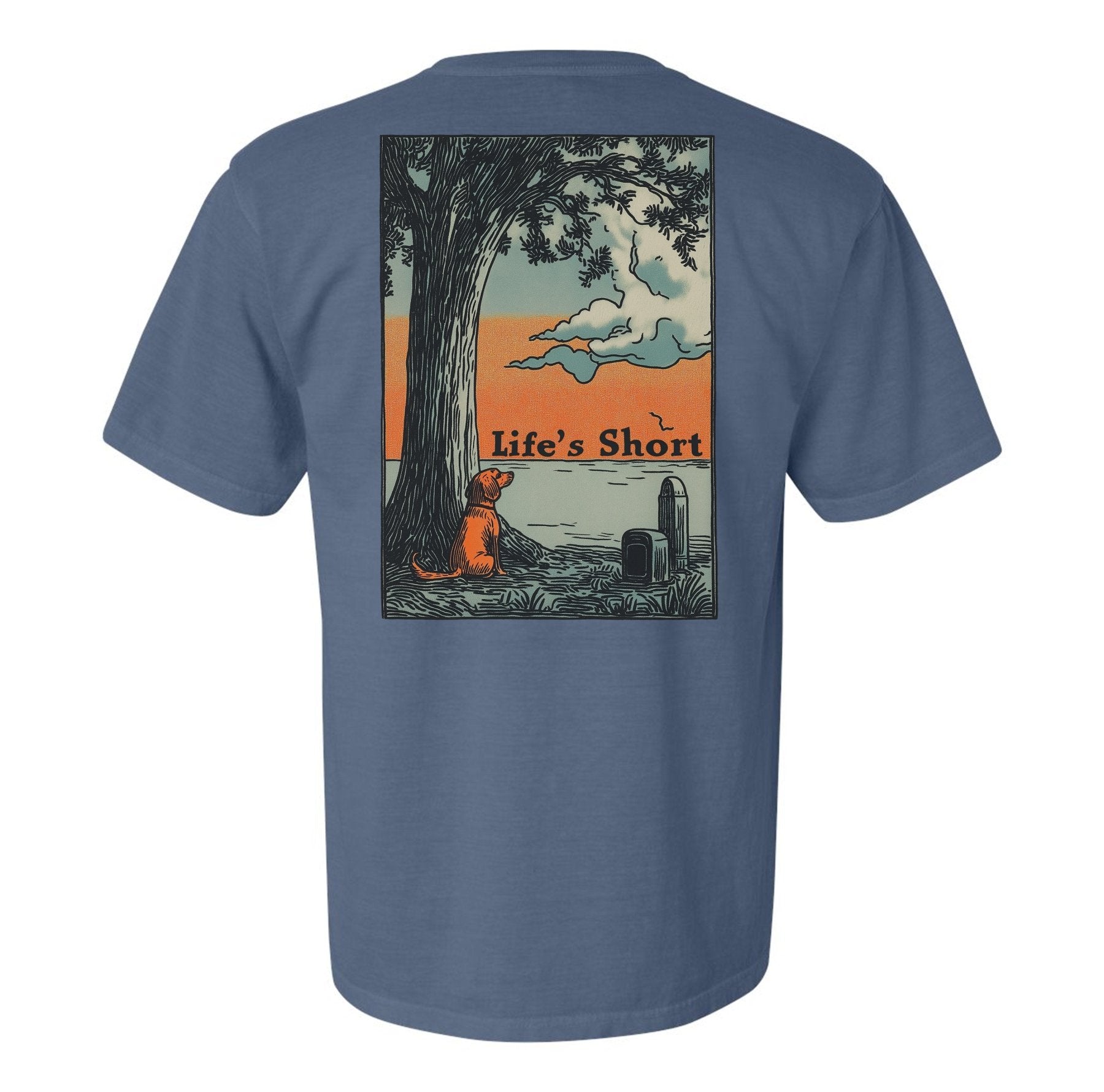 Life's Short Sunset Heavyweight Tee - Small - Shirt