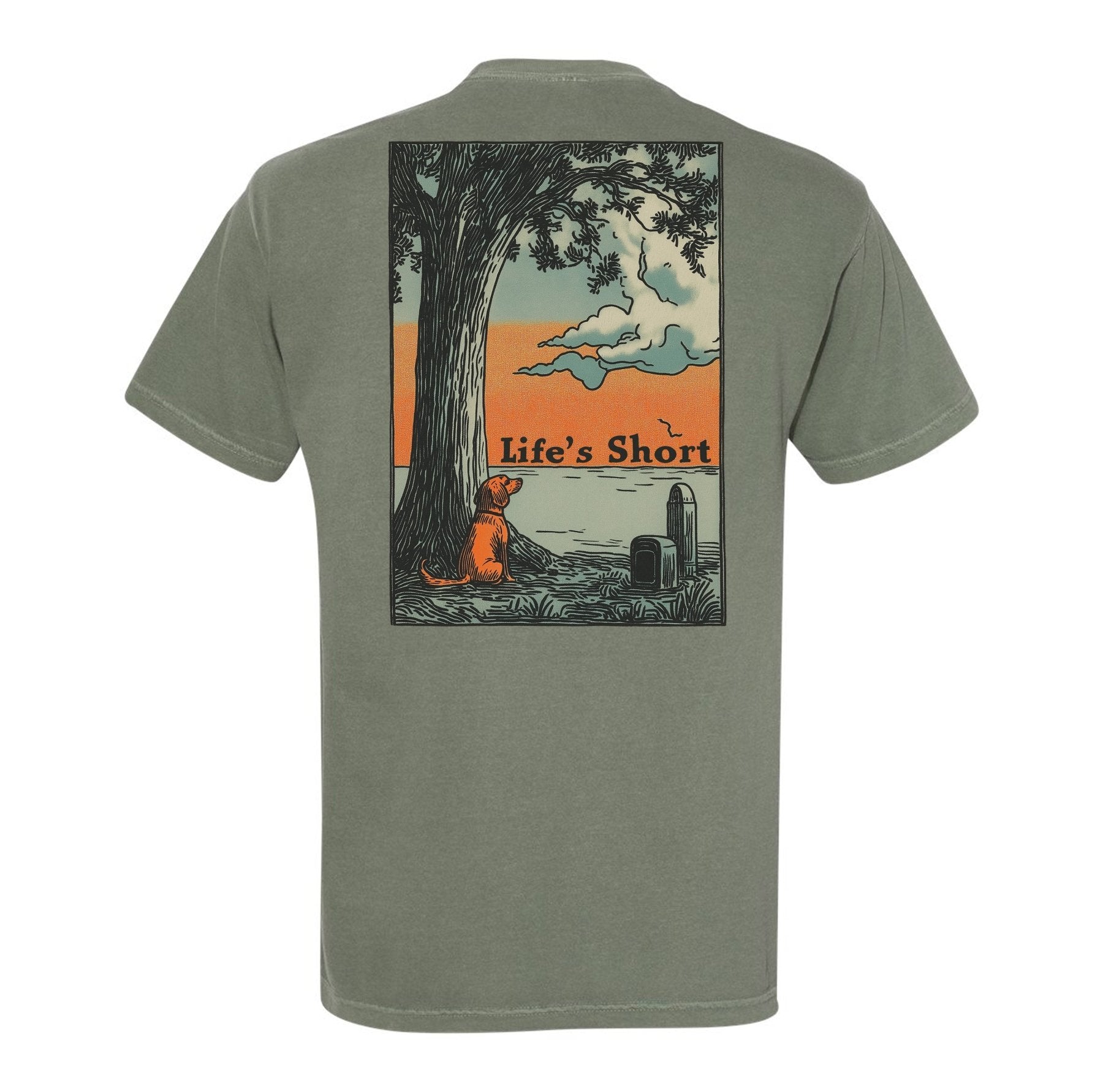 Life's Short Sunset Heavyweight Tee - Small - Shirt