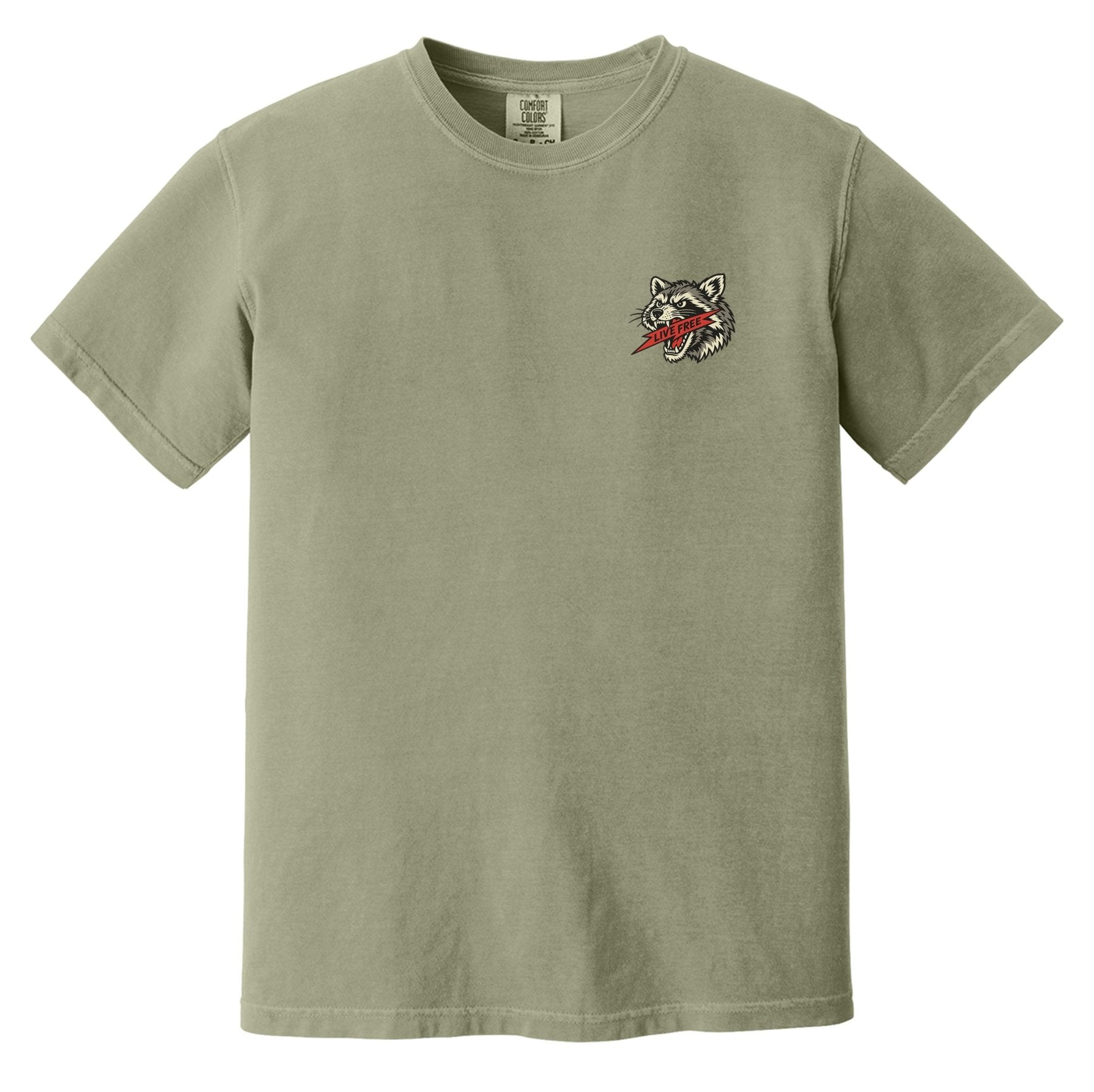 Live Free Raccoon Heavyweight Tee - Small - Shirt