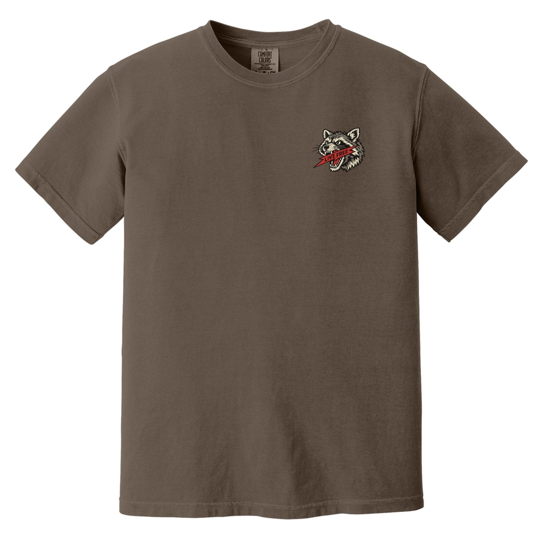 Live Free Raccoon Heavyweight Tee - Small - Shirt
