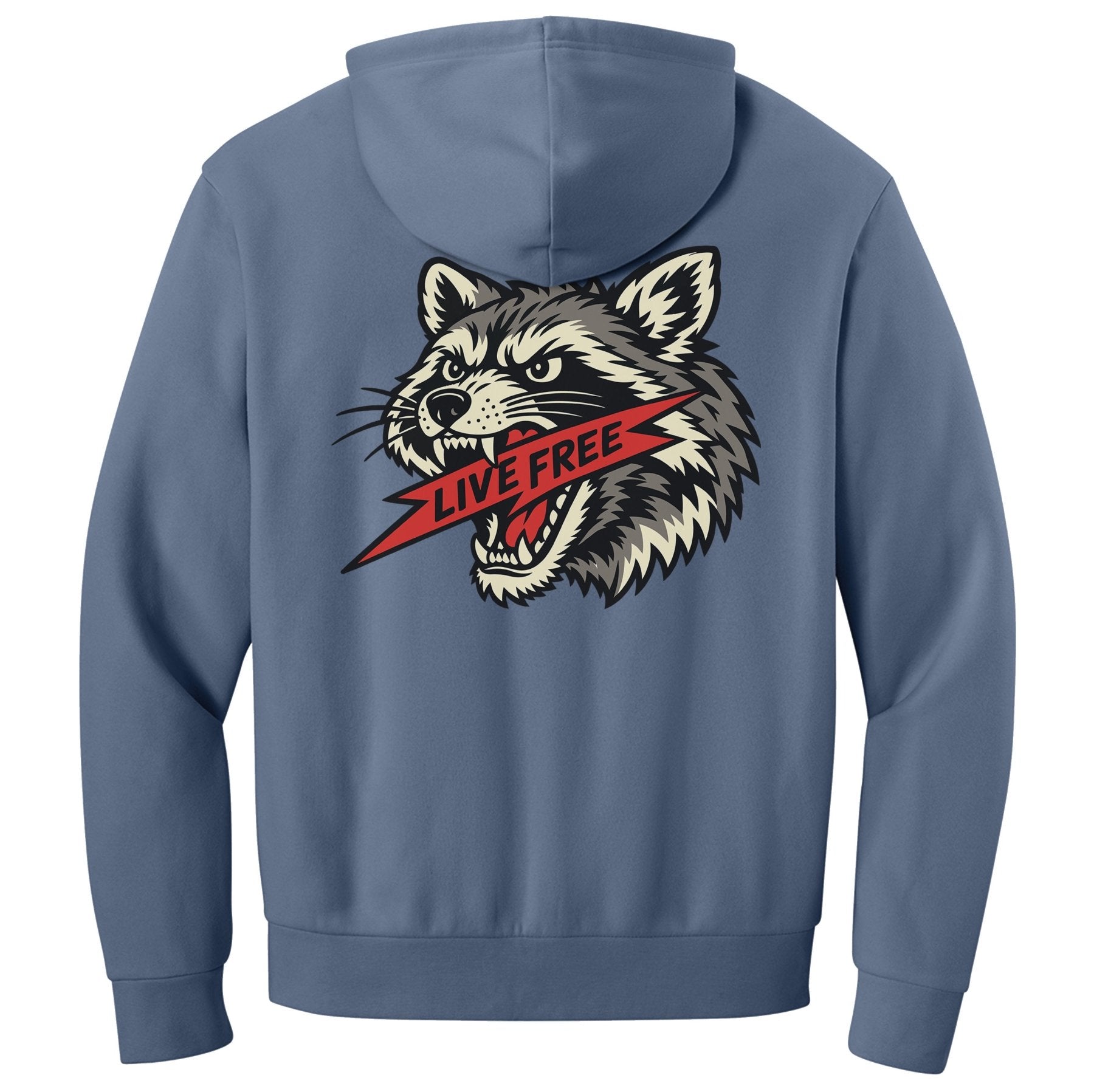Live Free Raccoon Hoodie - Small - Hoodie