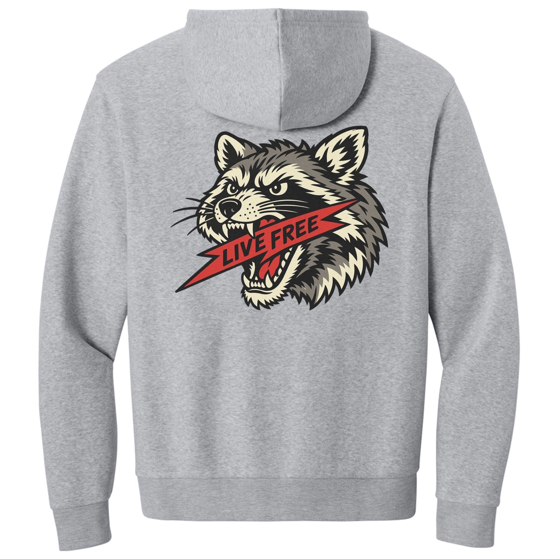 Live Free Raccoon Hoodie - Small - Hoodie