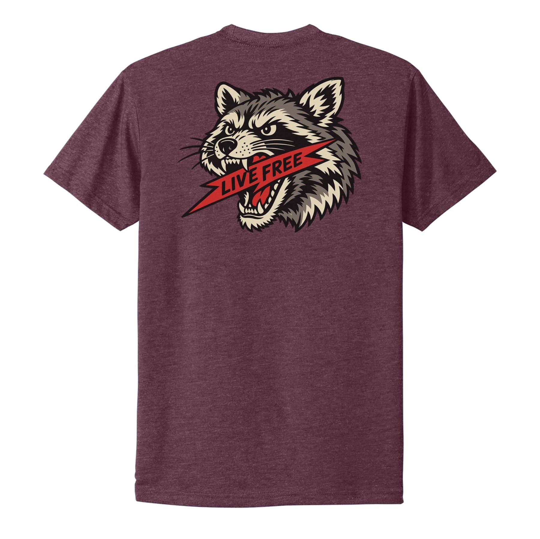 Live Free Raccoon Tee - Small - Shirt