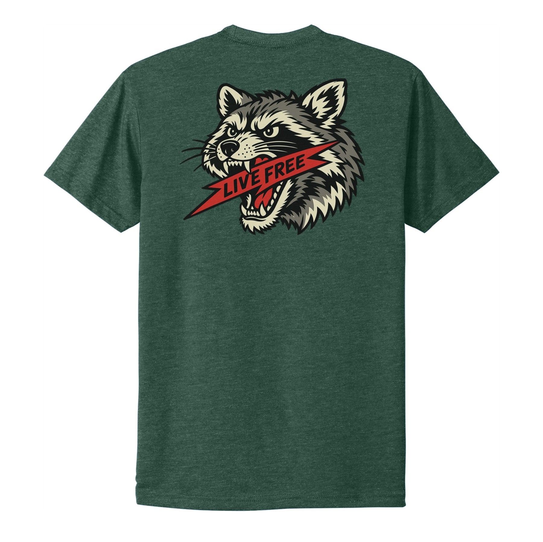 Live Free Raccoon Tee - Small - Shirt