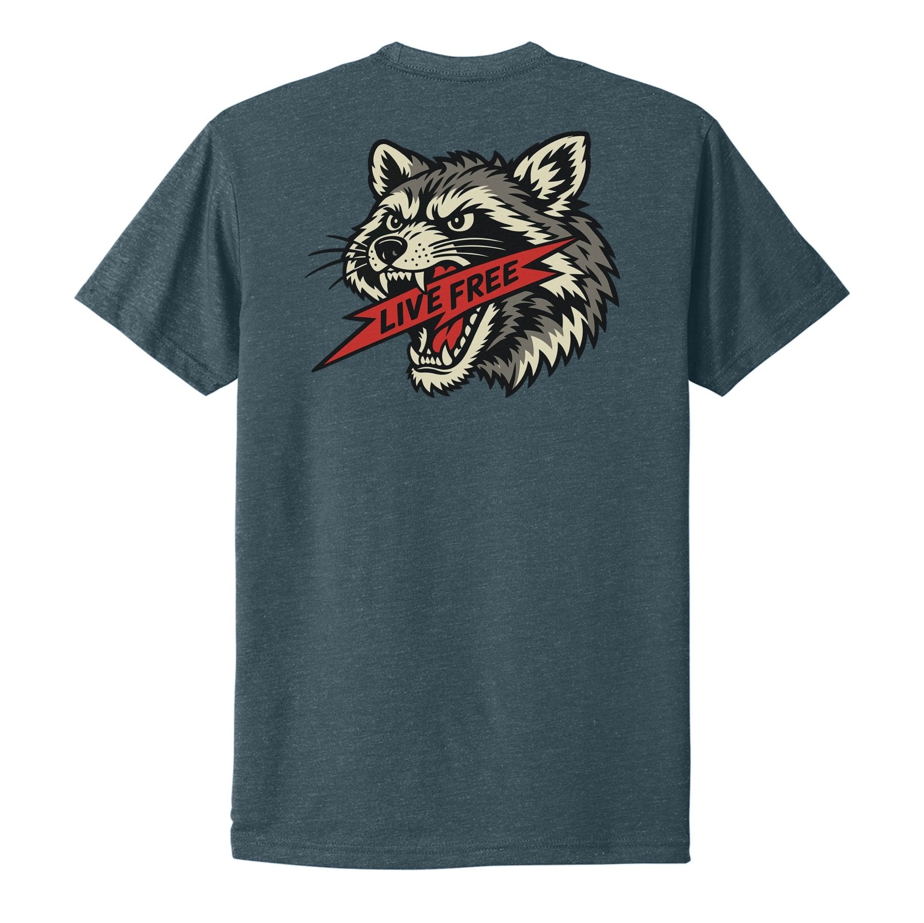 Live Free Raccoon Tee - Small - Shirt