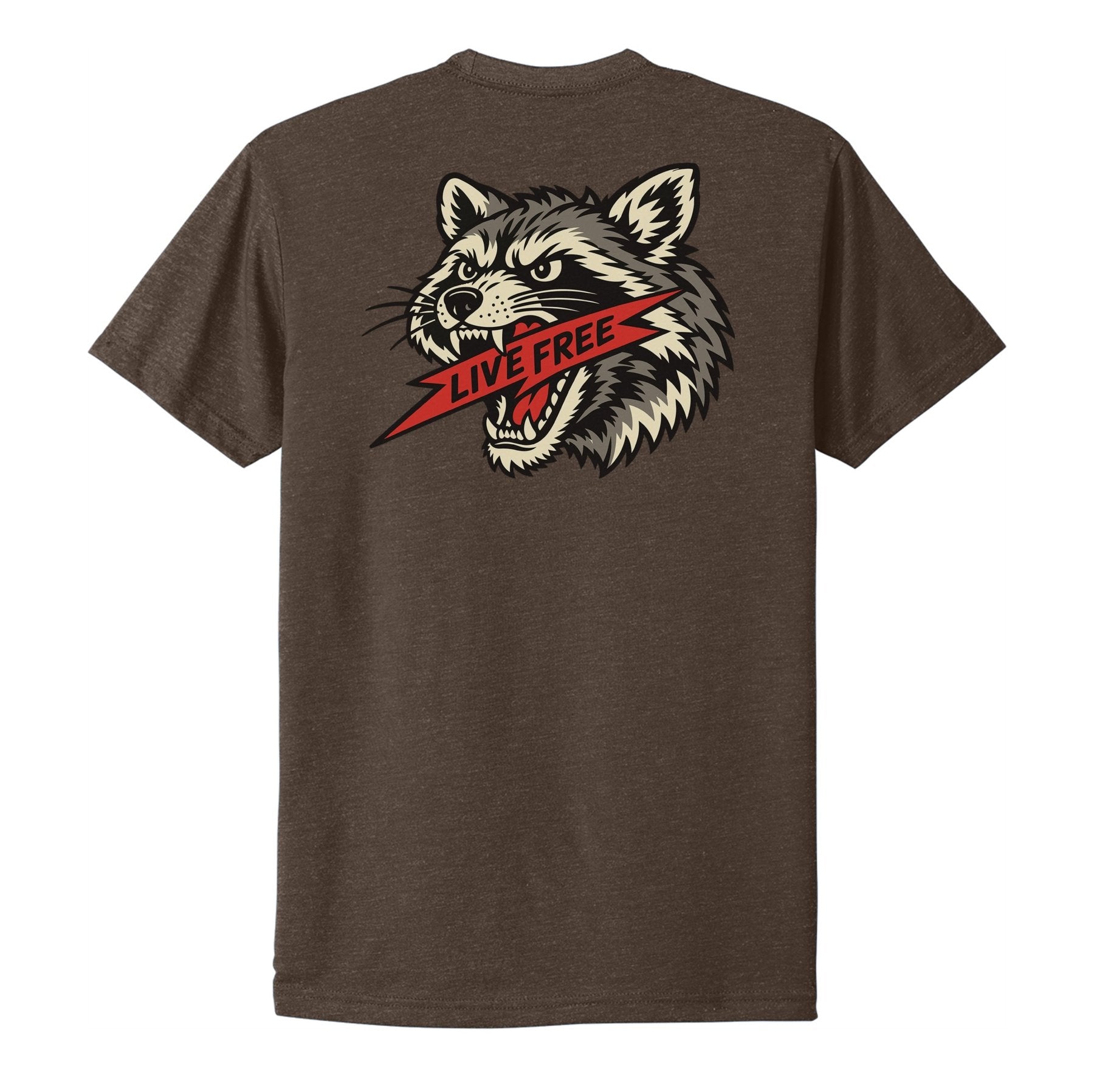 Live Free Raccoon Tee - Small - Shirt