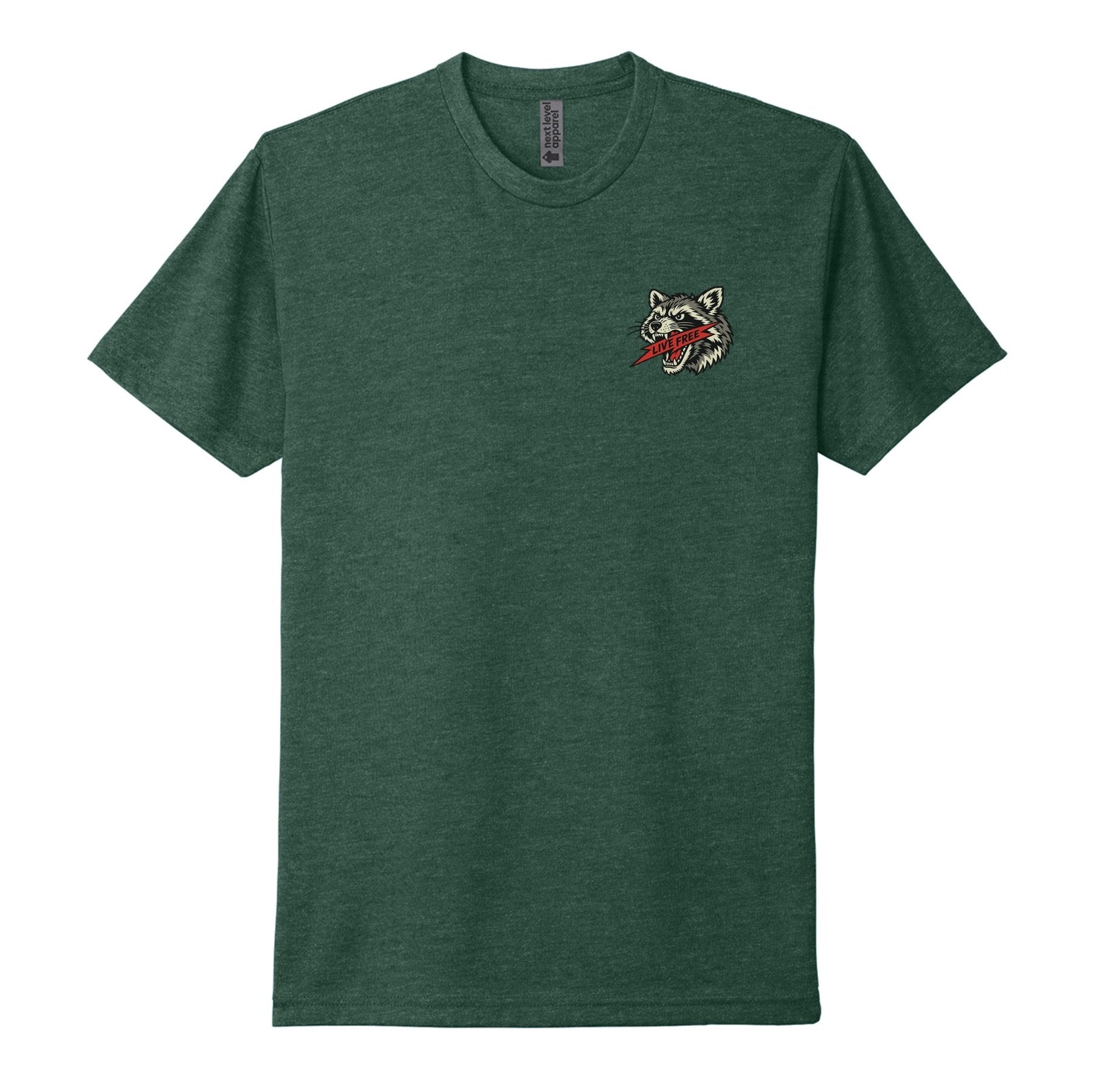 Live Free Raccoon Tee - Small - Shirt