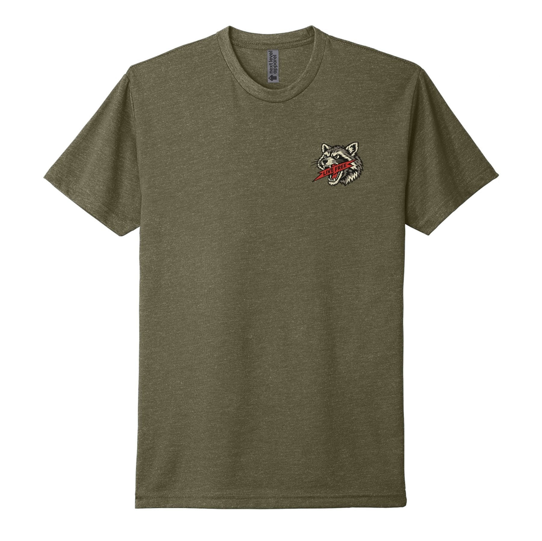 Live Free Raccoon Tee - Small - Shirt