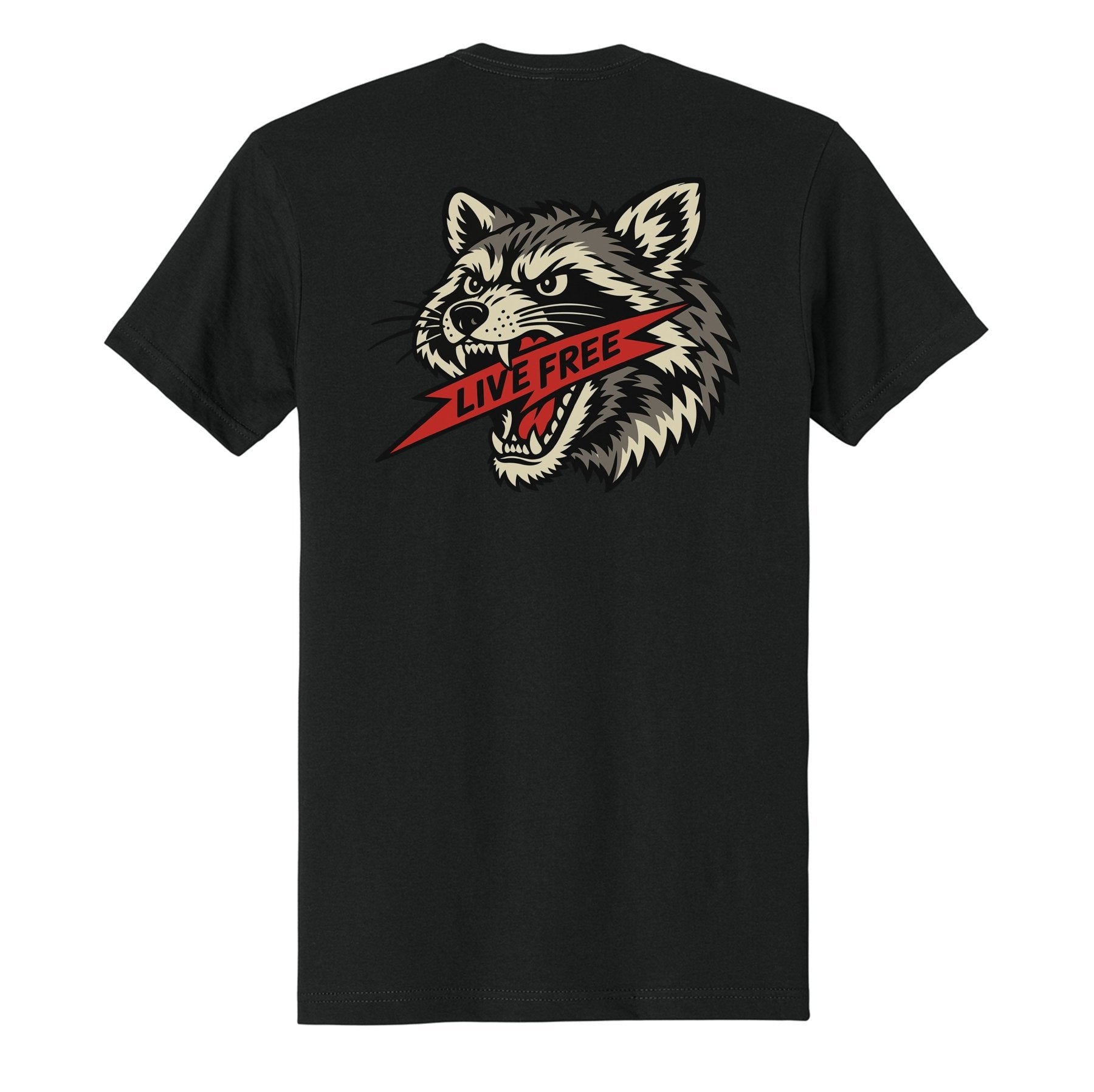 Live Free Raccoon Tee - Small - Shirt