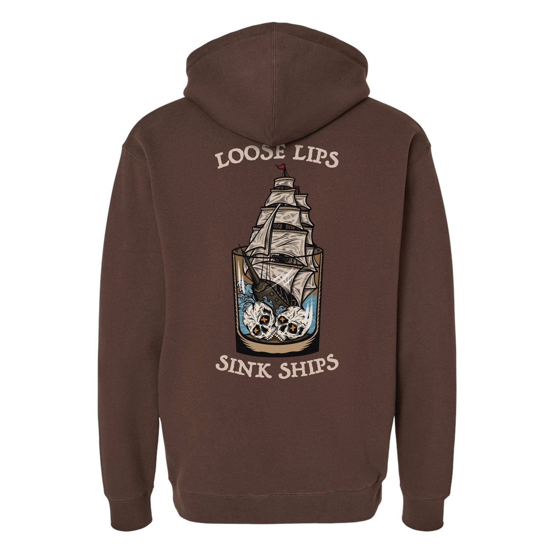 Loose Lips Sink Ships Hoodie - Small - Hoodie