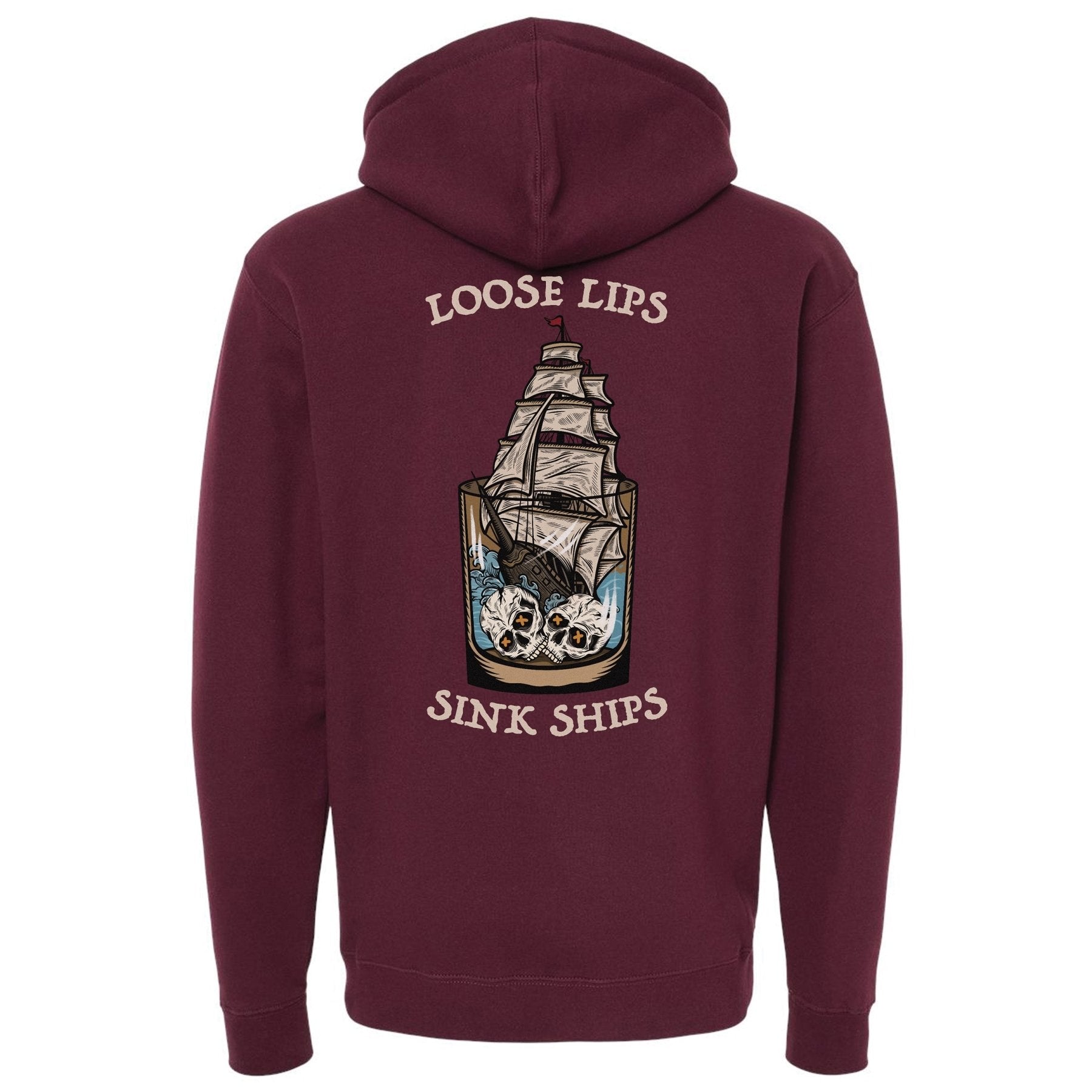 Loose Lips Sink Ships Hoodie - Small - Hoodie
