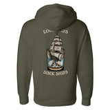 Loose Lips Sink Ships Hoodie - Small - Hoodie