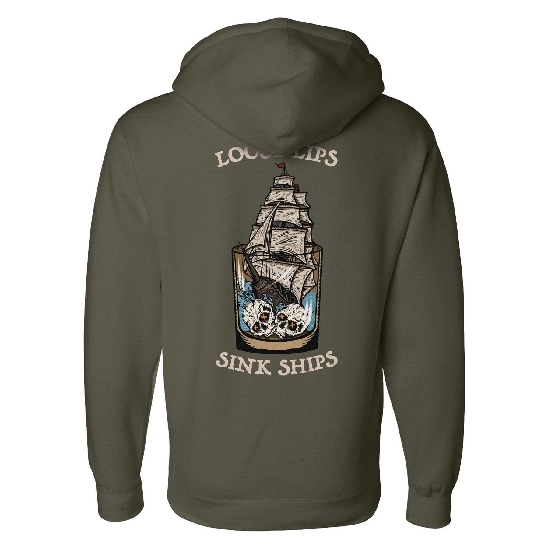 Loose Lips Sink Ships Hoodie - Small - Hoodie