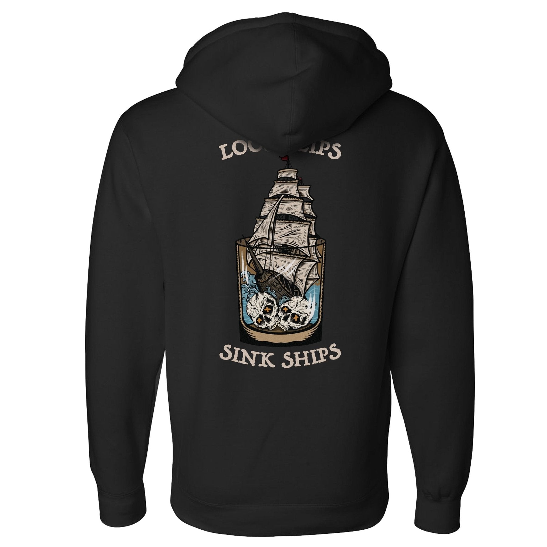 Loose Lips Sink Ships Hoodie - Small - Hoodie