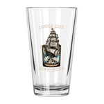 Loose Lips Sink Ships Pint Glass Set - 16oz - Glassware