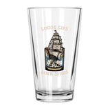 Loose Lips Sink Ships Pint Glass Set - 16oz - Glassware