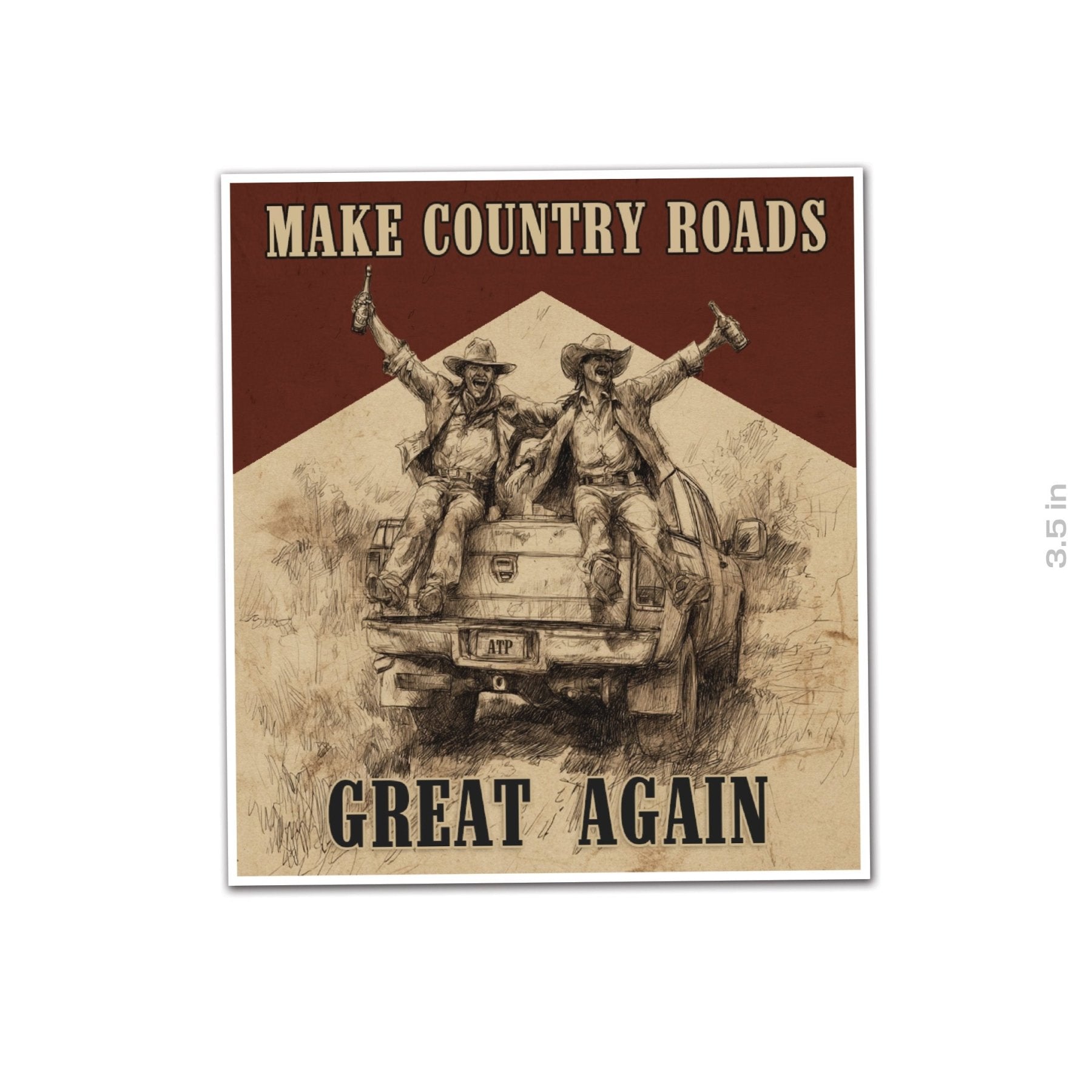 Make Country Roads Great Sticker - 3.5" - Sticker
