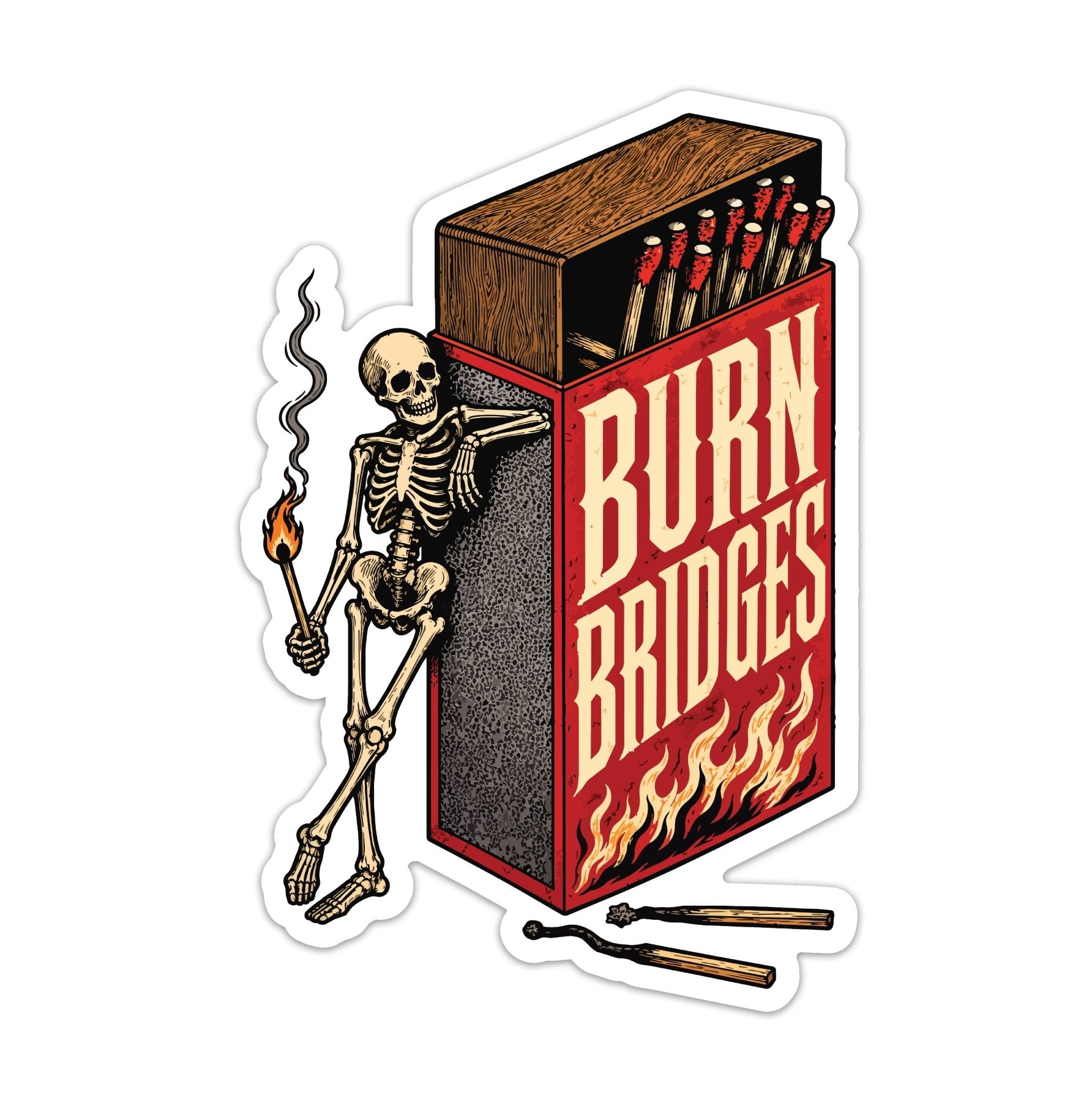 Match Sticks Sticker - 4" - Sticker