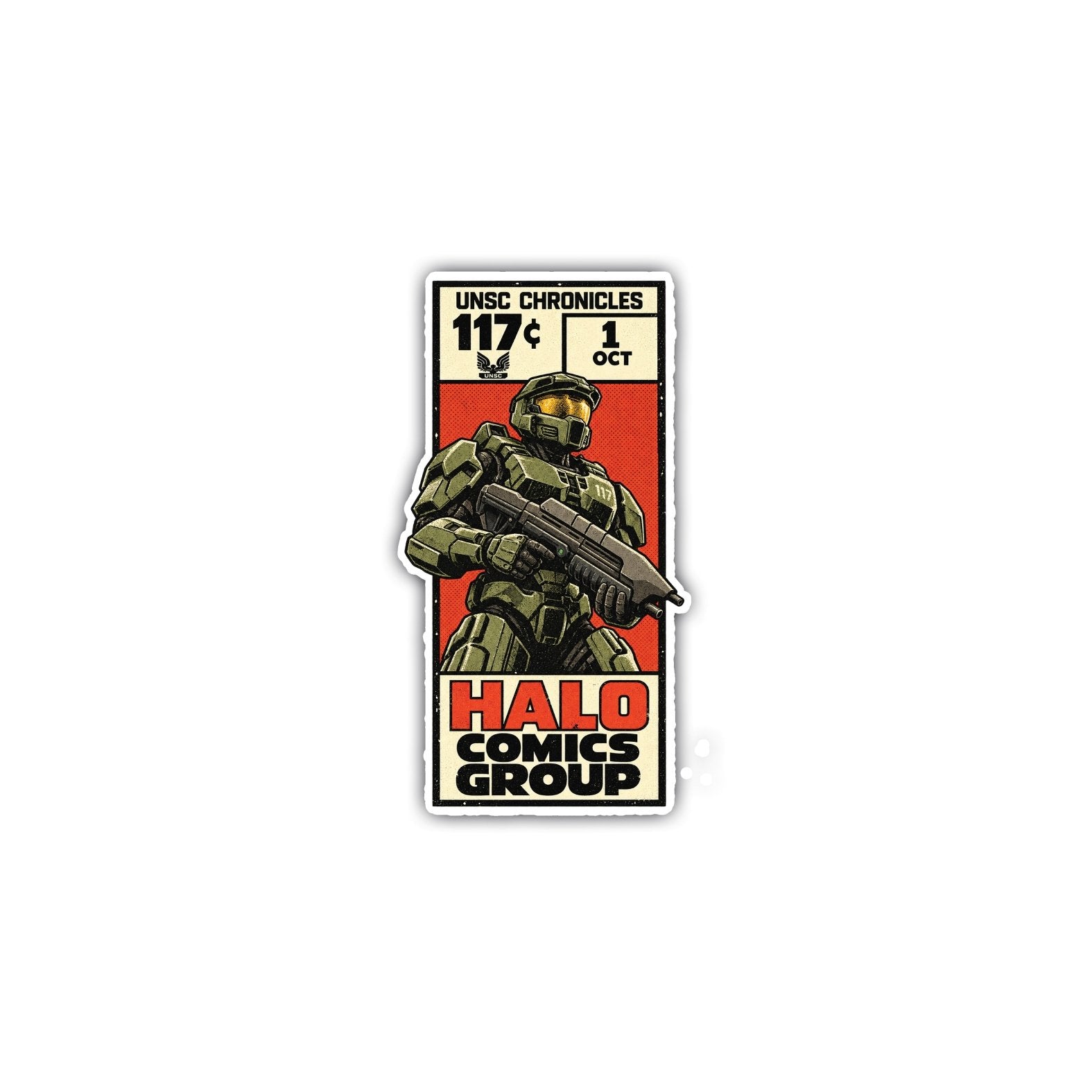 MC 117 Comic Sticker - 4" - Sticker