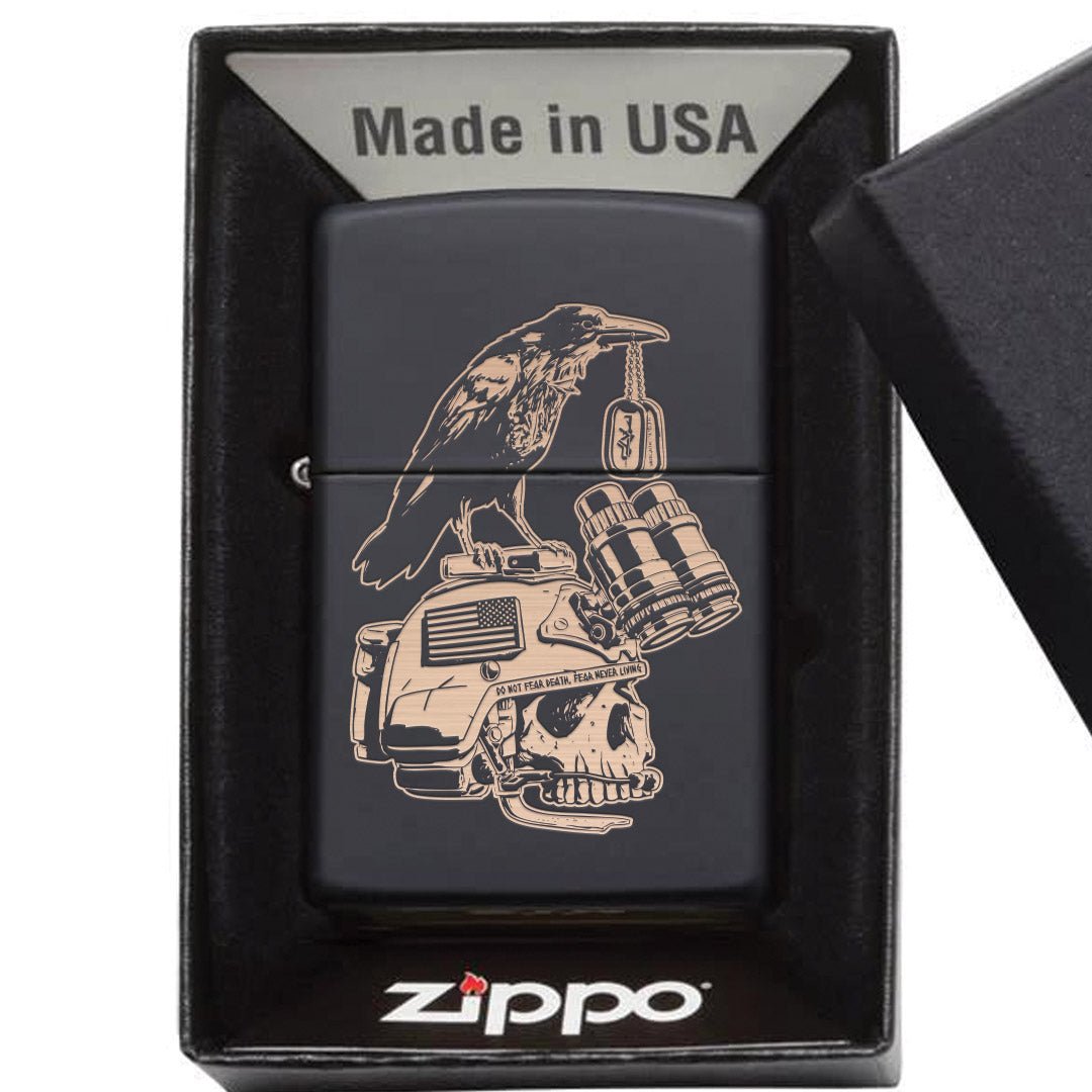 Memento Mori Raven Lighter - Matte Black - Lighter